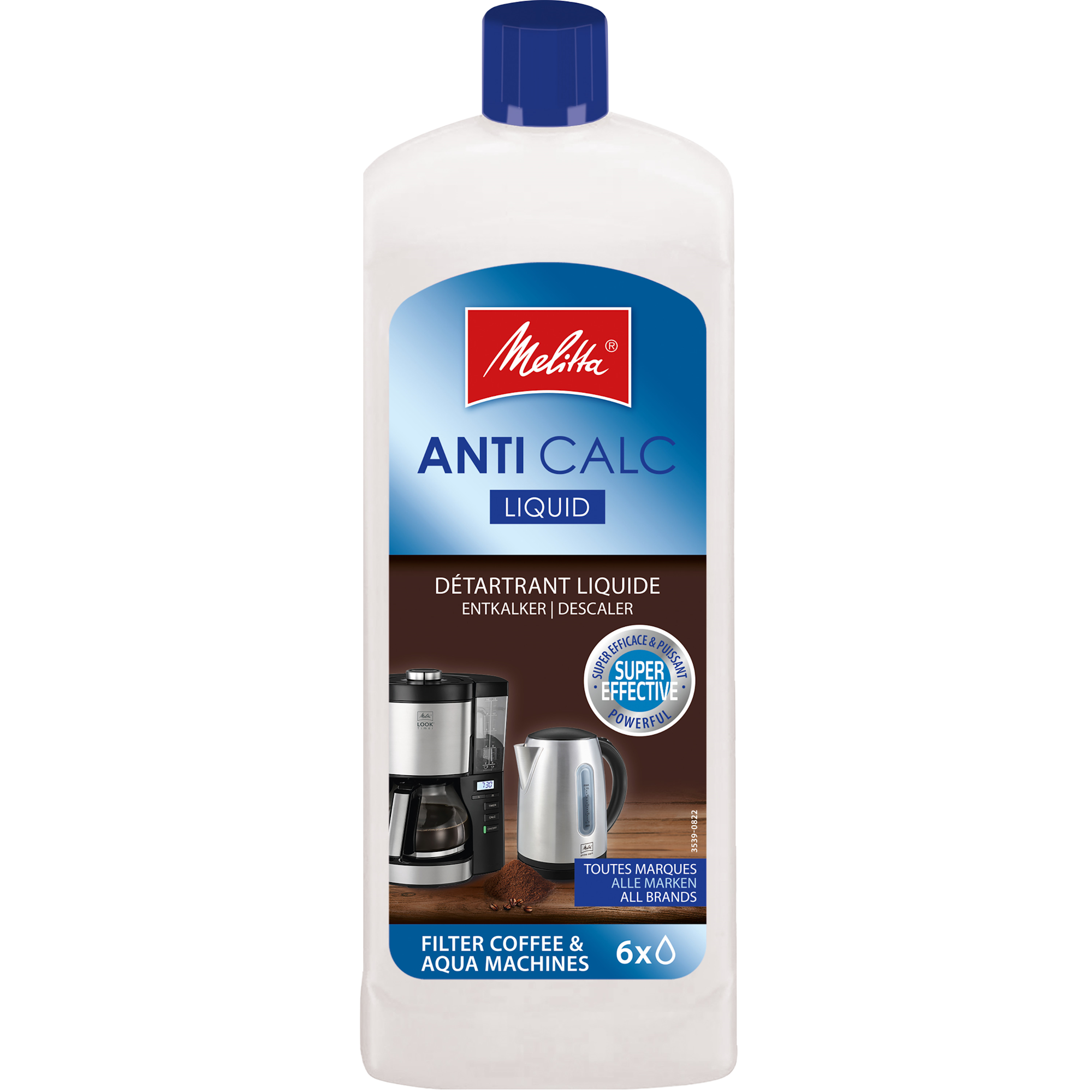 Détartrant liquide ANTI CALC pour cafetières filtre et bouilloires - 250 ml