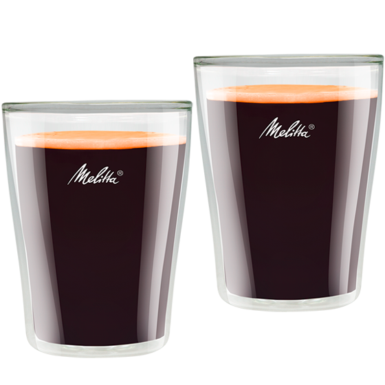 2 Vasos de cristal doble medianos, 200ml