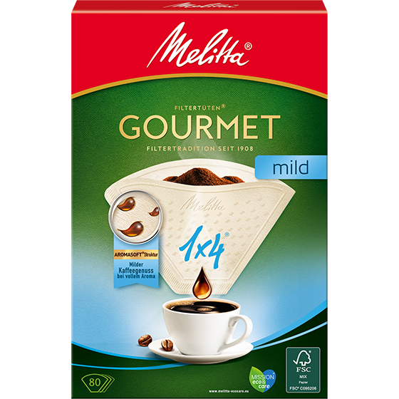 Filtres à café Melitta Gourmet® doux, 1x4®