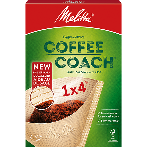 Melitta® Coffee Coach Coffee Filters (Size 1x4 - 40 pack)