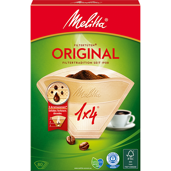 Filtres à café Melitta® Original 1x4®, bruns