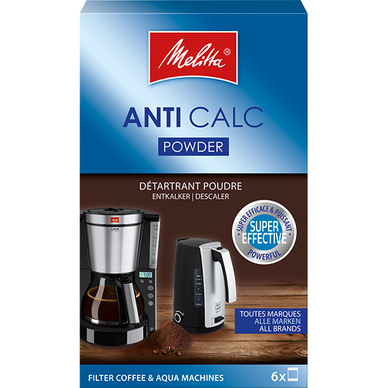 Détartrant en poudre ANTI CALC pour cafetières filtre et bouilloires - 6 x 20g