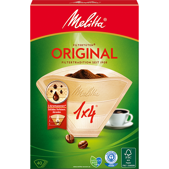 Melitta® Original Coffee Filters (Size 1x4 - 40 pack)