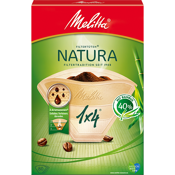 Melitta® kaffefilter Natura, 1x4®